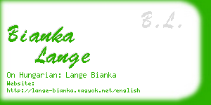 bianka lange business card